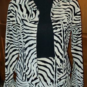 Zebra print 2pc jacket with matching skirt